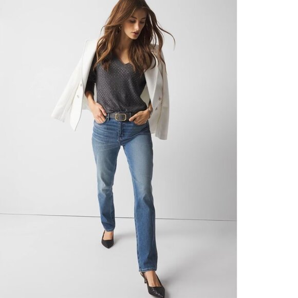 WHBM Embellished V-Neck Sweater - Picture 6 of 12